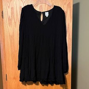 Blue Rain Black Mini Dress